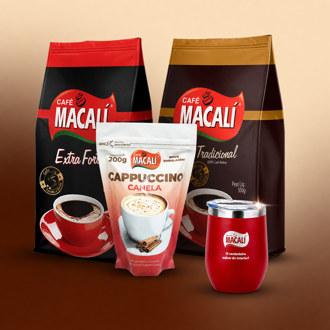 PROMOÇÃO: 1kg de Café Macalí + Cappuccino + Copo Stanley de Brinde